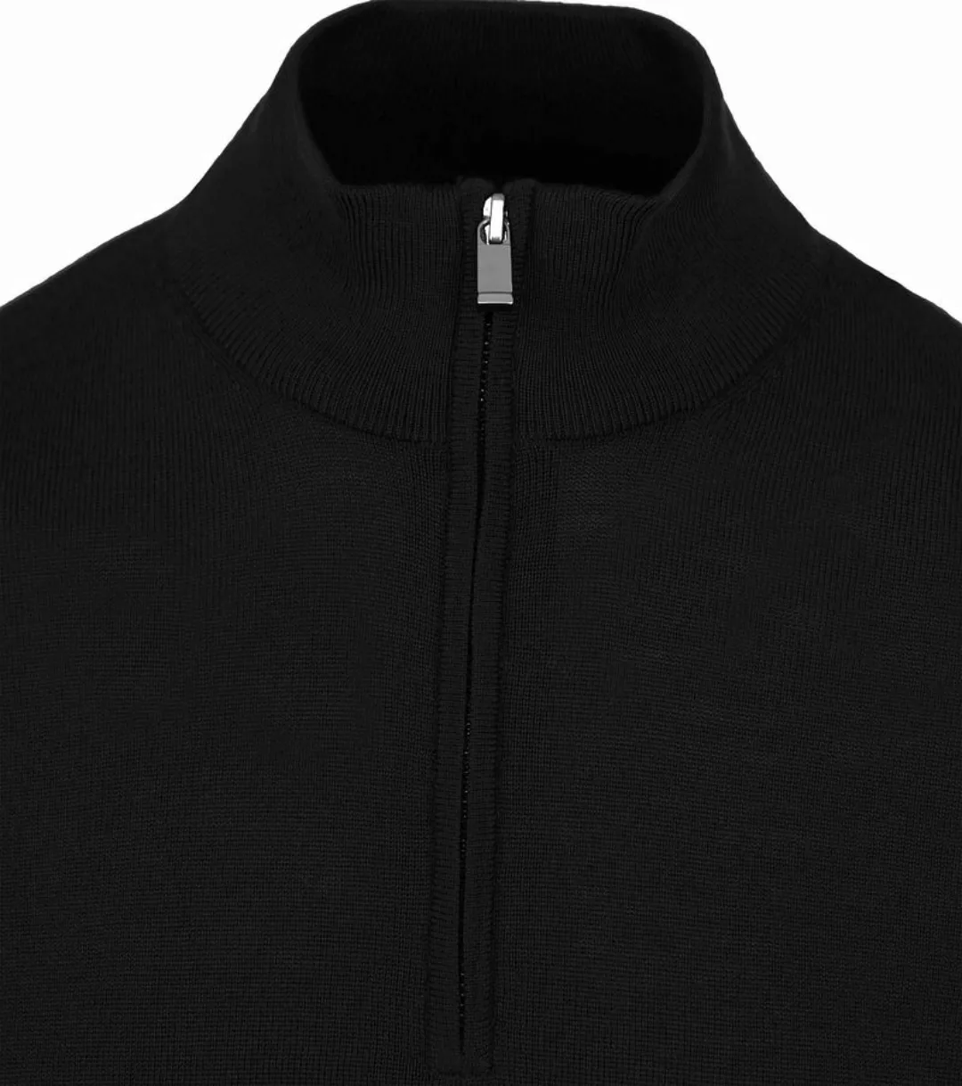 Suitable Merino Half Zip Pullover Schwarz - Größe M günstig online kaufen