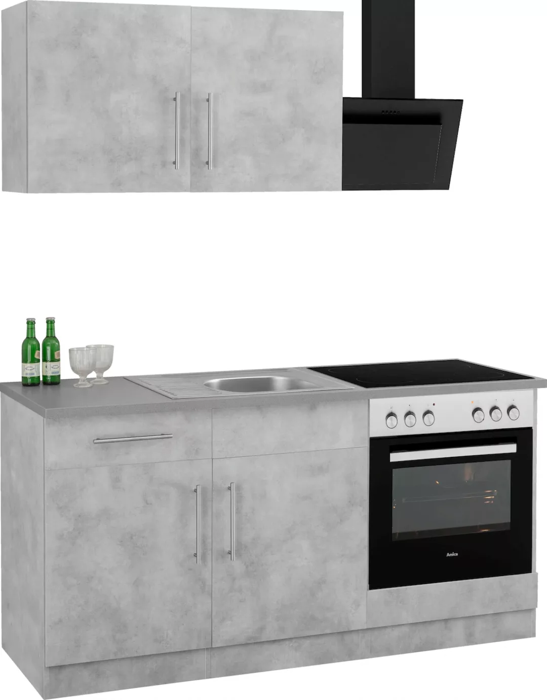 wiho Küchen Küche »Cali«, wahlweise mit E-Geräten, Breite 160 cm günstig online kaufen