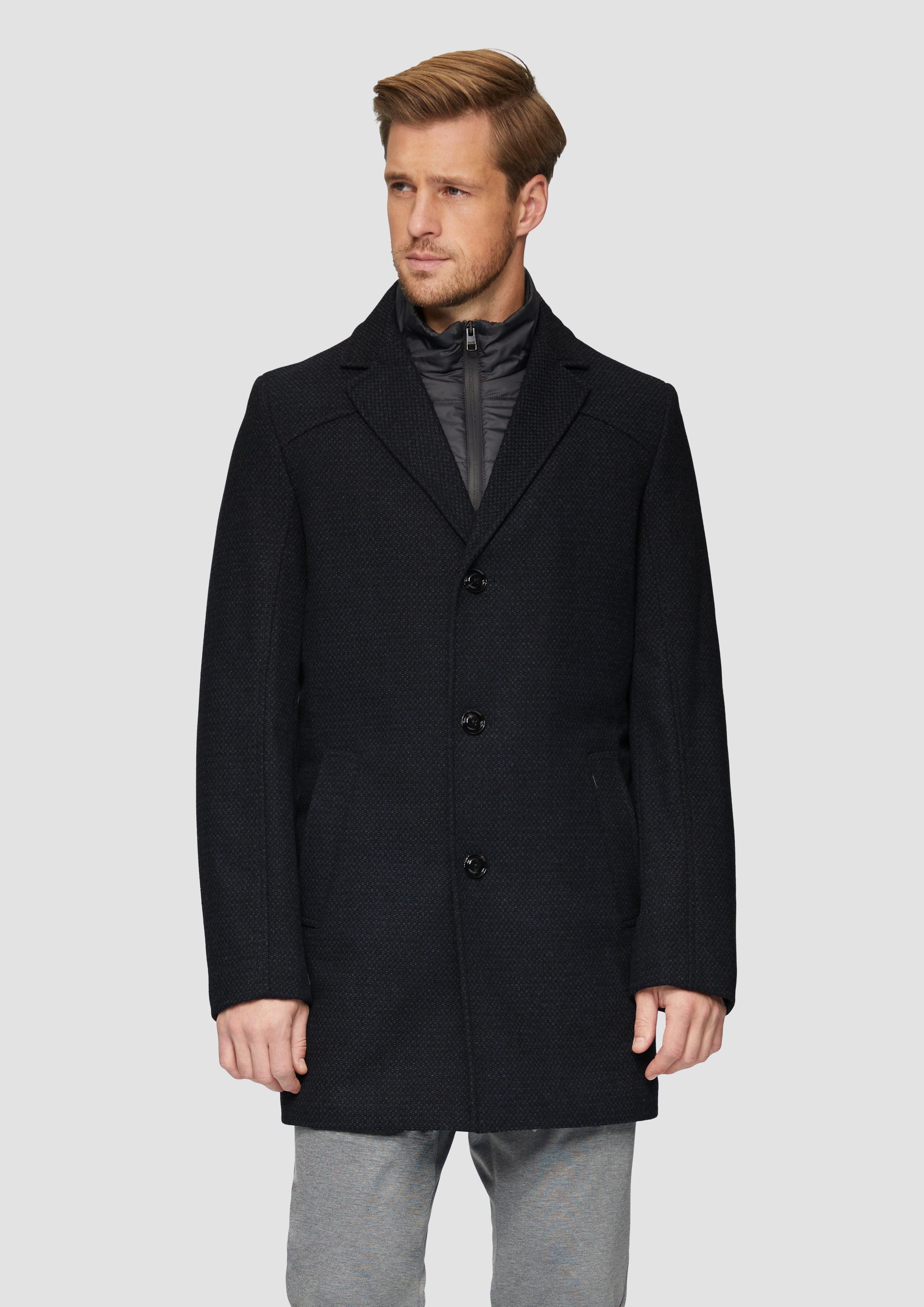 s.Oliver BLACK LABEL Langmantel Wattierter Wollmix-Mantel günstig online kaufen
