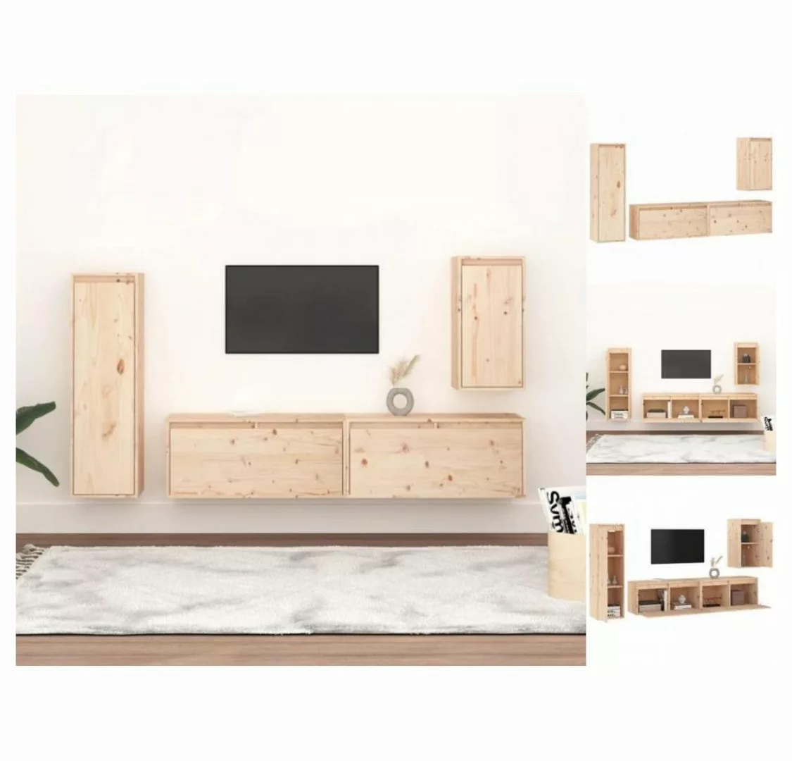 vidaXL TV-Schrank TV-Schränke 4 Stk Massivholz Kiefer Lowboard Lowboard günstig online kaufen