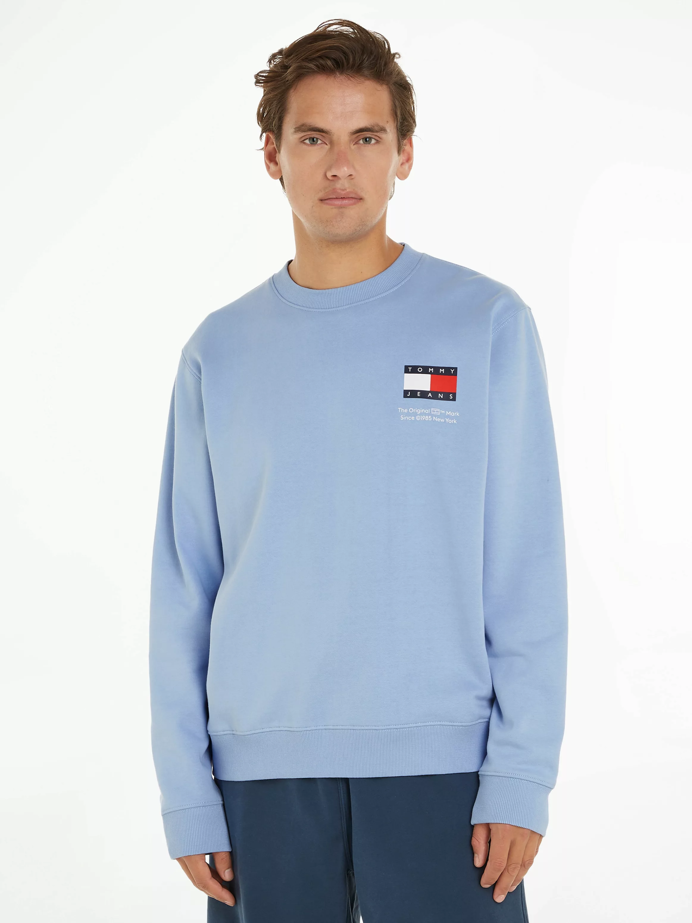 Tommy Jeans Sweatshirt "TJM REG ESSENTIAL FLAG CNECK EXT", Rundhals-Sweatsh günstig online kaufen