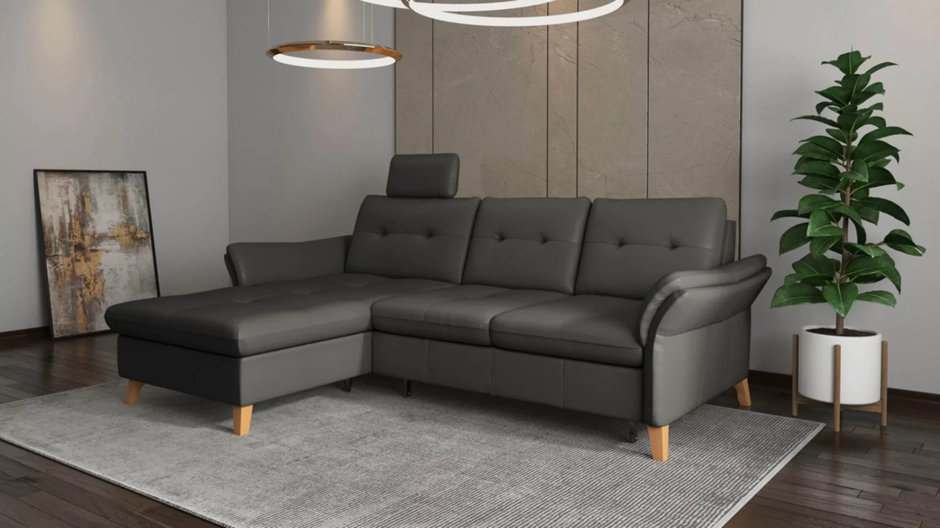sit&more Ecksofa »Göteborg«, Sitztiefenverstellung und Federkern, wahlweise günstig online kaufen