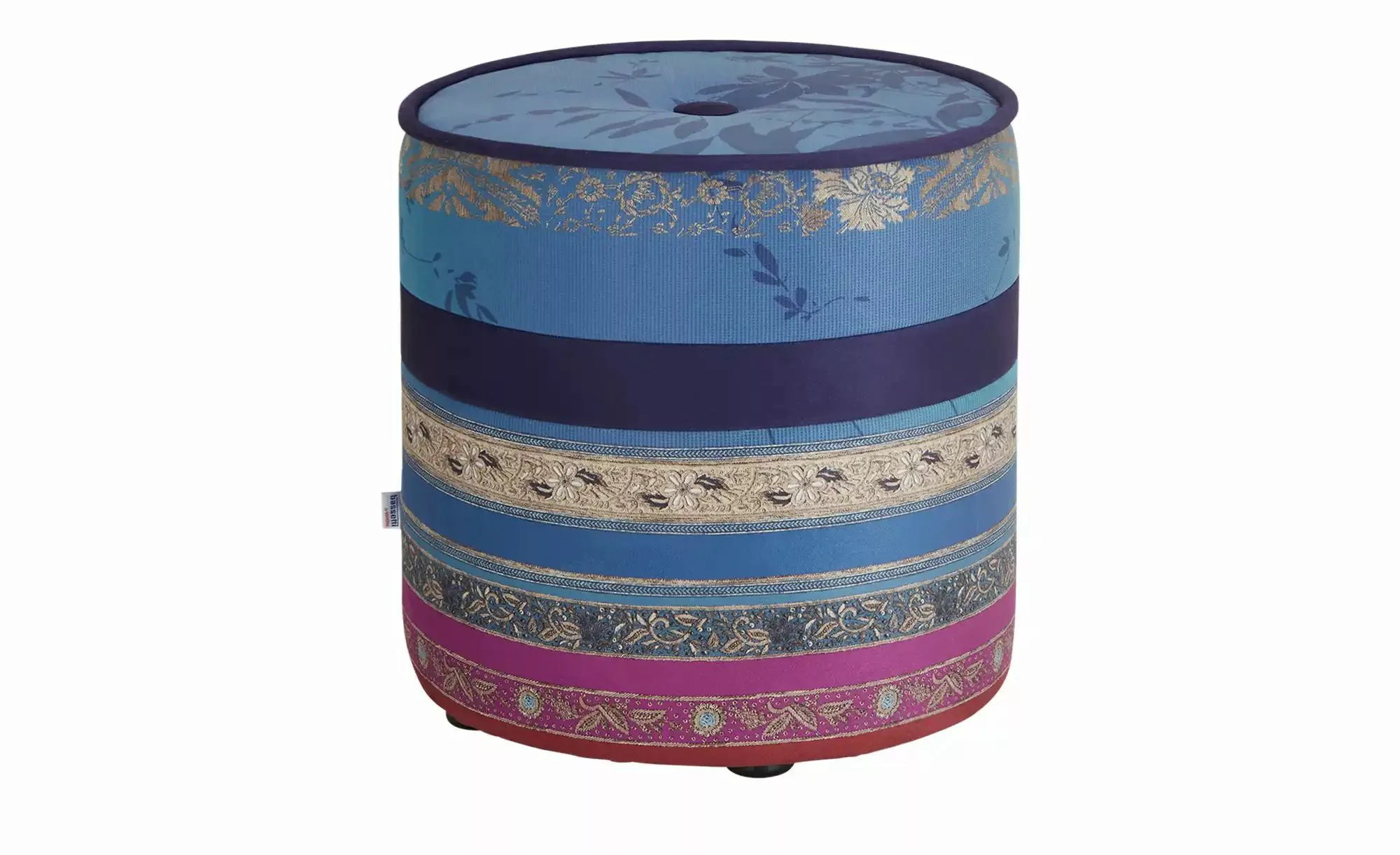 bassetti by SCHRÖNO Pouf  Tinetto ¦ blau ¦ Maße (cm): H: 44  Ø: 43 Polsterm günstig online kaufen