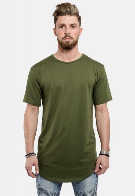 Blackskies T-Shirt Round Longshirt T-Shirt Olive Medium günstig online kaufen