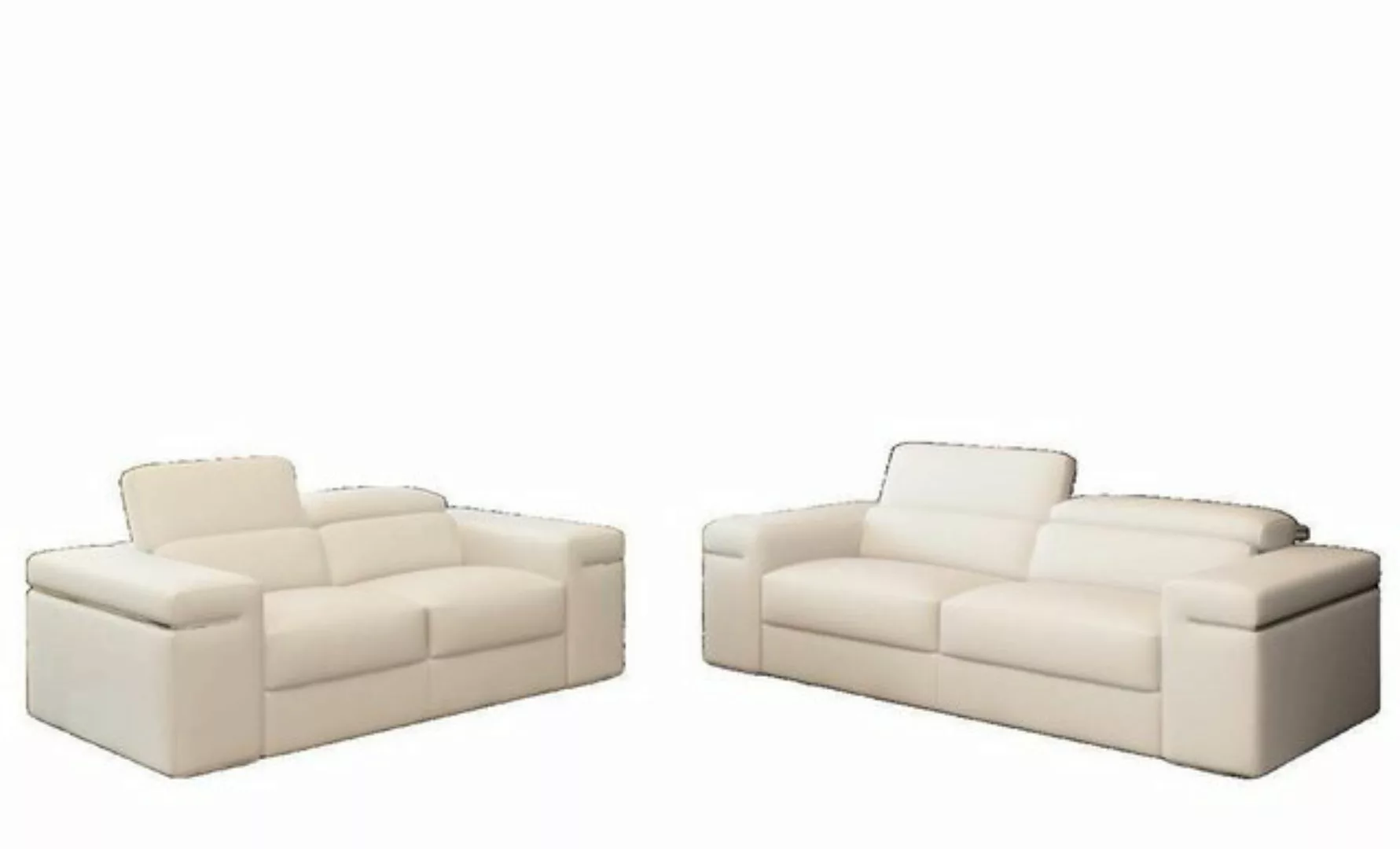 JVmoebel Sofa Graue Sofagarnitur 3+2 Sitzer Ledercouche Sofas Polster Neu, günstig online kaufen