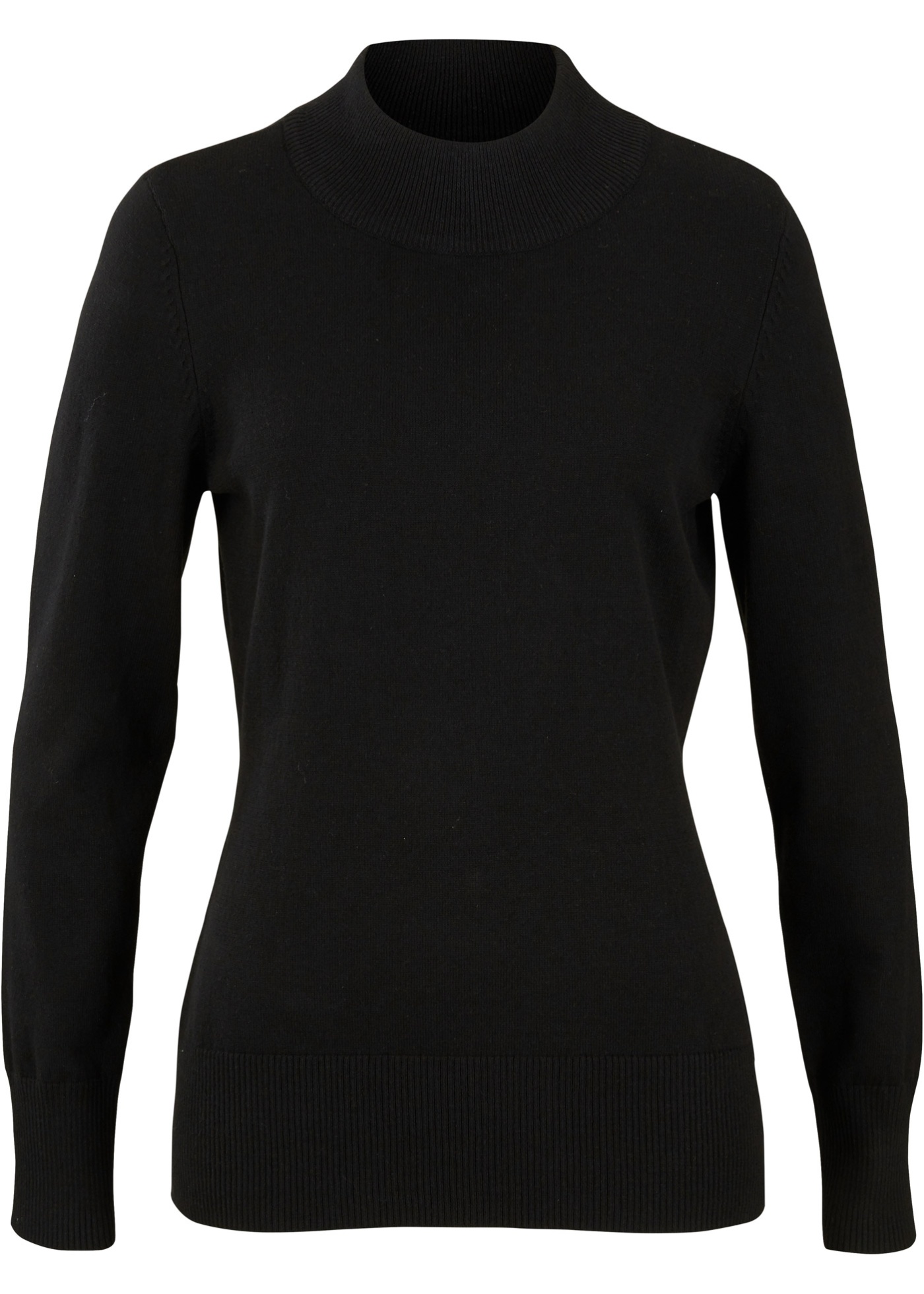 Basic Pullover mit Stehkragen mit recycelter Baumwolle günstig online kaufen