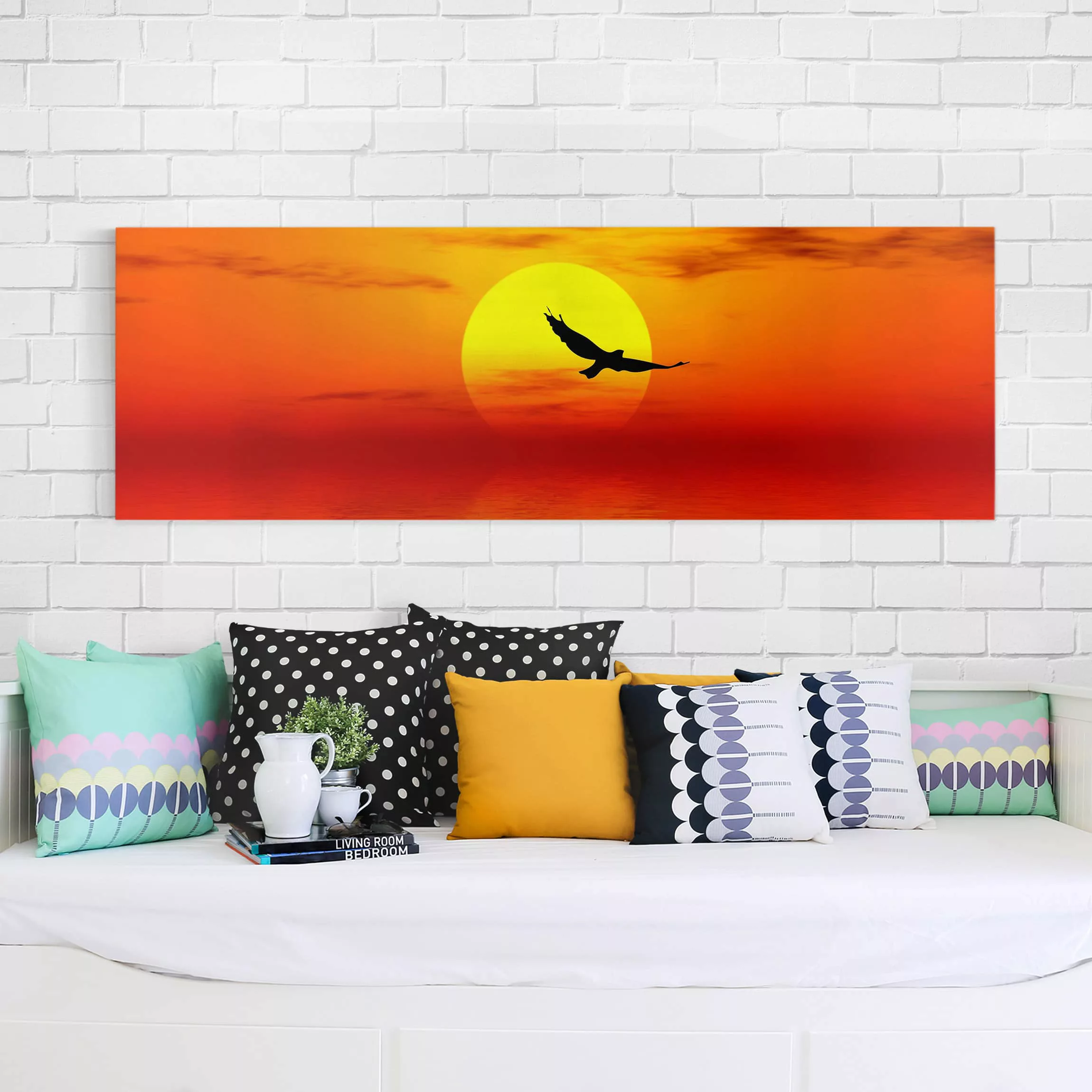 Leinwandbild Sonnenuntergang - Panorama Fabulous Sunset günstig online kaufen