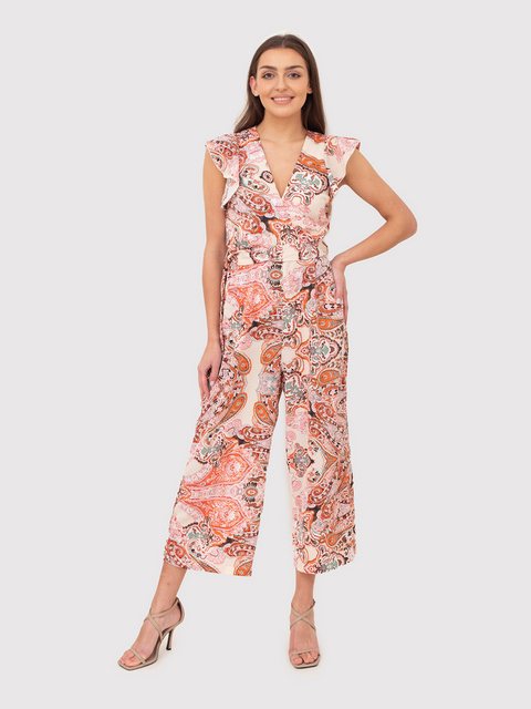 AX Paris Jumpsuit Kurzärmliger Overall mit Rüschen günstig online kaufen