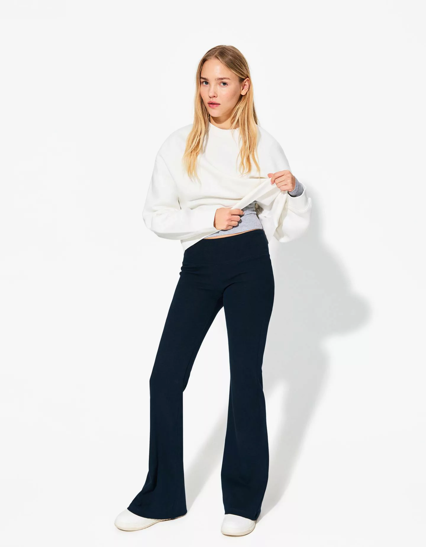 Bershka Schlaghose Damen Xs Marinenblau günstig online kaufen