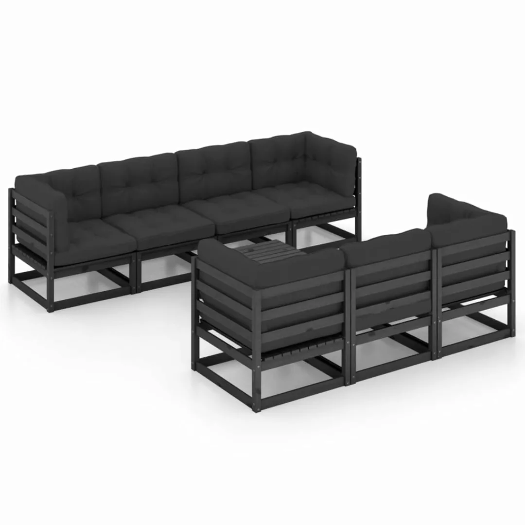 8-tlg. Garten-lounge-set Mit Kissen Kiefer Massivholz günstig online kaufen