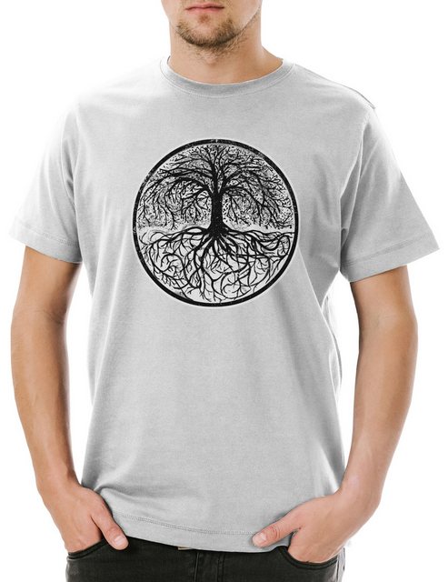 Urban Backwoods Print-Shirt Yggdrasil Tree Logo II Herren T-Shirt Tree Tyr günstig online kaufen