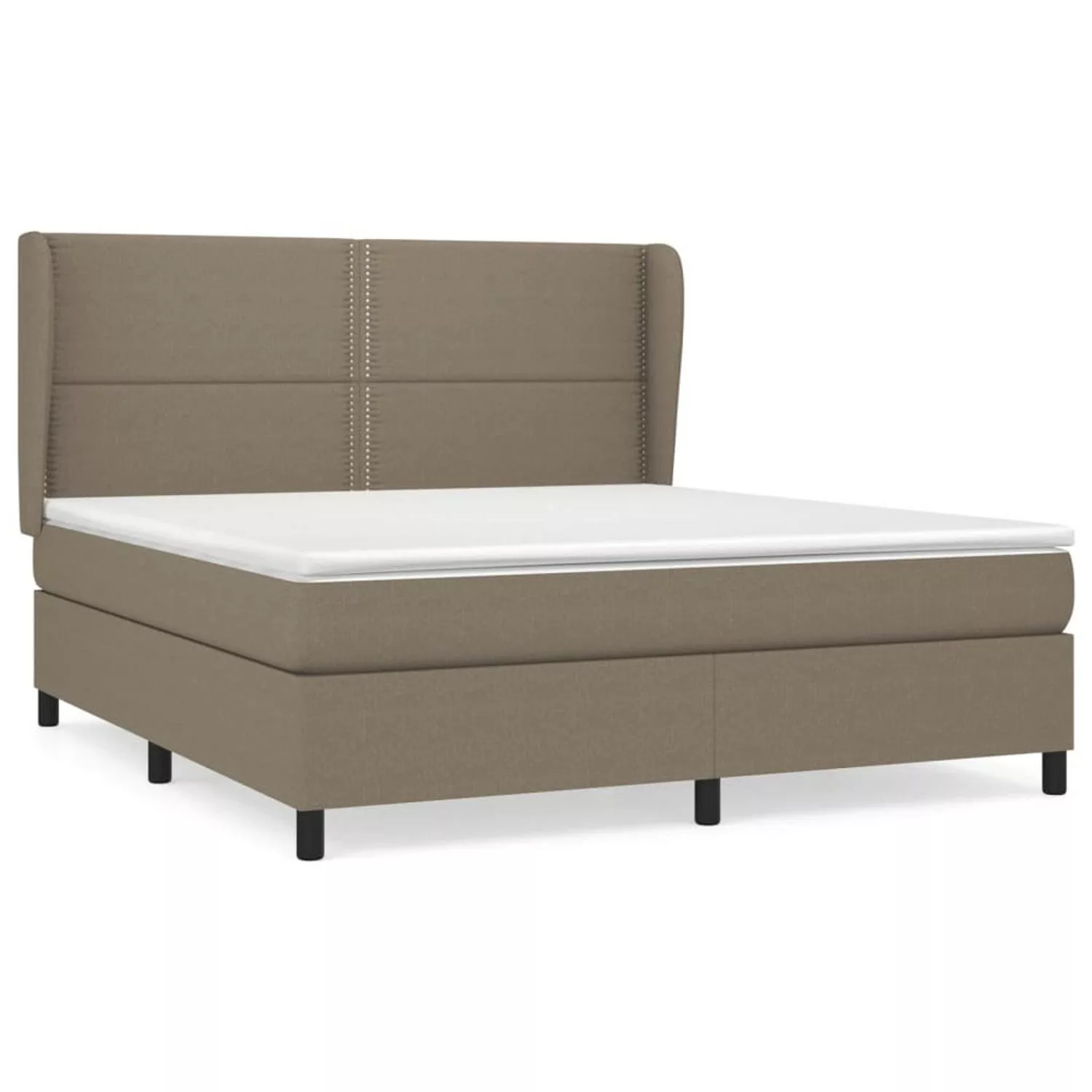 vidaXL Boxspringbett mit Matratze Taupe 180x200 cm Stoff1372454 günstig online kaufen