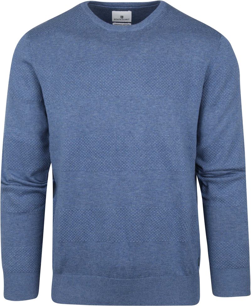 State Of Art Pullover Melange Blau - Größe XXL günstig online kaufen