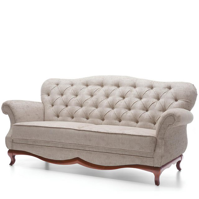 Xlmoebel Sofa Chesterfield Dreisitzer Sofa Polstermöbel Stoffcouch, Hergest günstig online kaufen