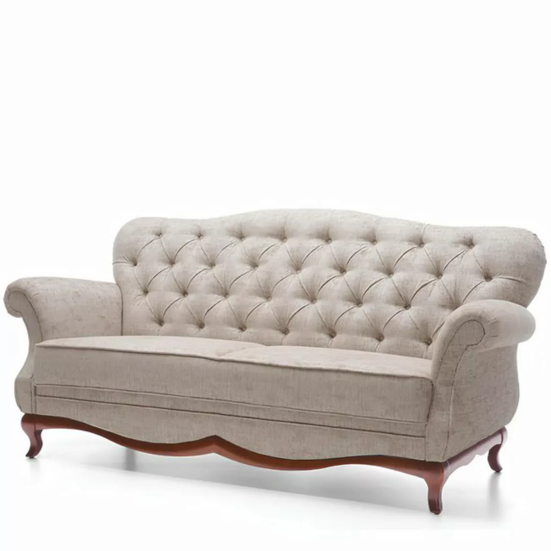 Xlmoebel Sofa Chesterfield Dreisitzer Sofa Polstermöbel Stoffcouch, Hergest günstig online kaufen