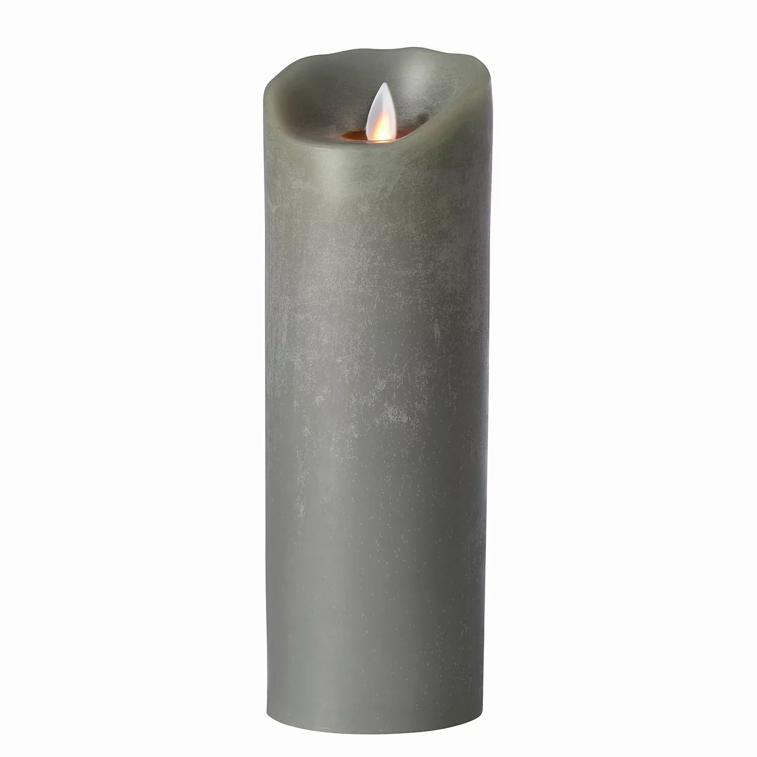 home24 Sompex LED-Kerze Flame III Echtwachs Anthrazit Ø 8 cm günstig online kaufen