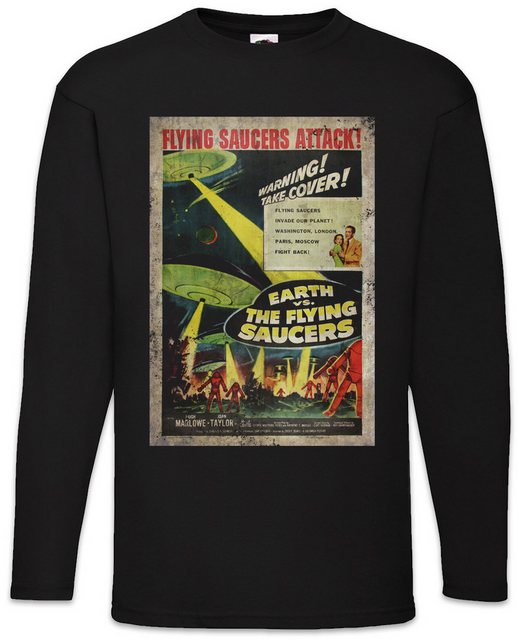 Urban Backwoods Langarmshirt Earth Vs. Flying Saucers I Langarm T-Shirt Ufo günstig online kaufen