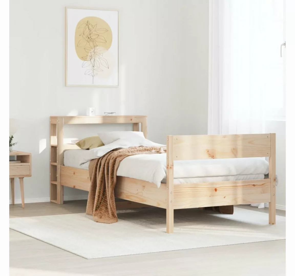 vidaXL Bett Massivholzbett ohne Matratze 100x200 cm Kiefernholz günstig online kaufen