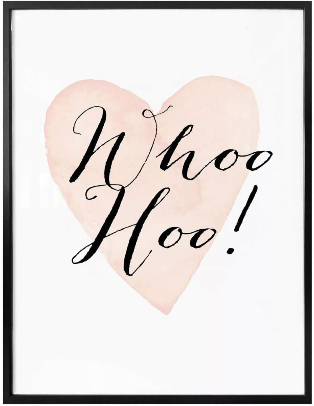 Wall-Art Poster »Whoo Hoo«, Schriftzug, (1 St.), Poster ohne Bilderrahmen günstig online kaufen