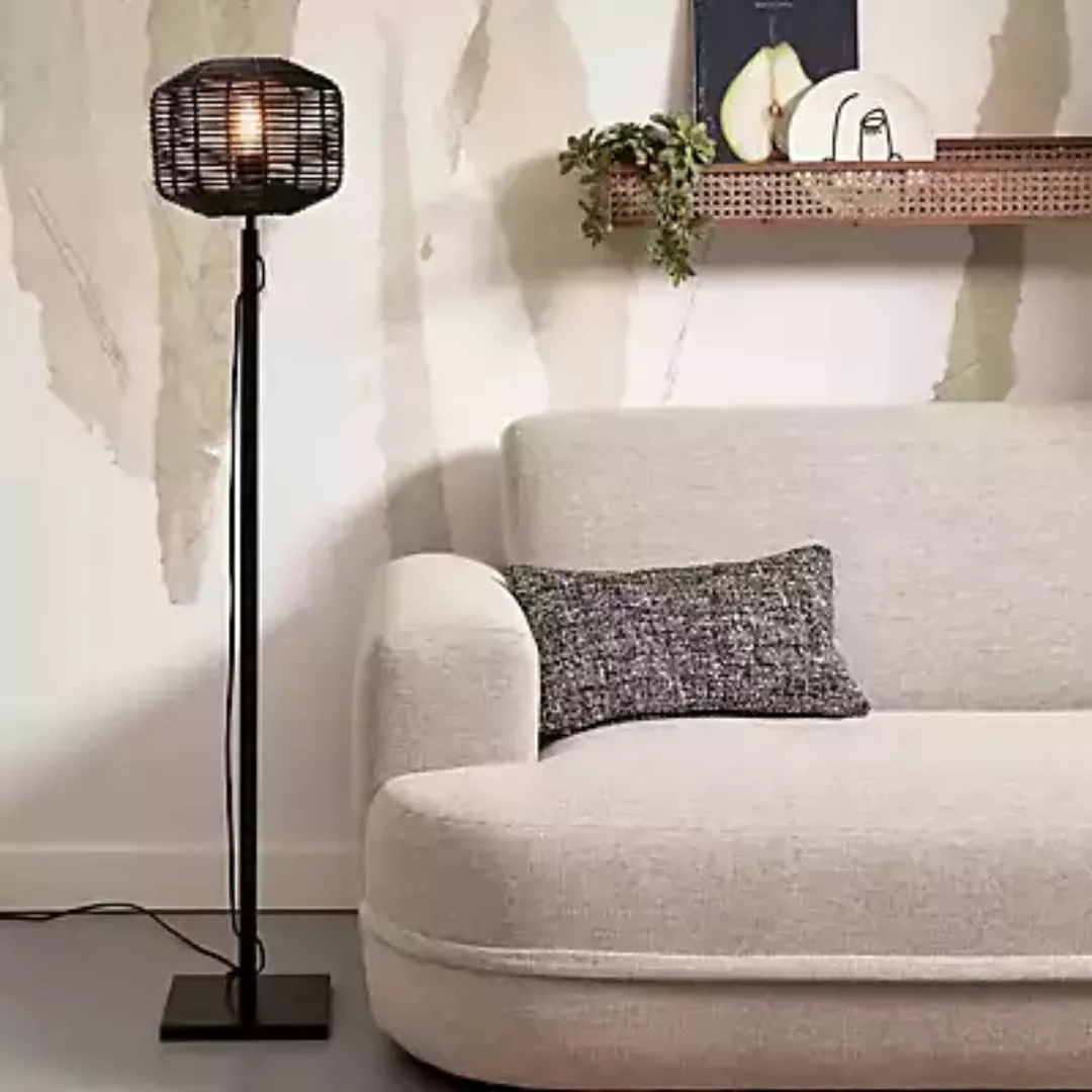 GOOD & MOJO Tanami Stehlampe, Schirm 25x20cm natur günstig online kaufen