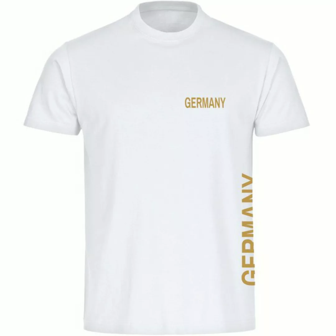 multifanshop T-Shirt Herren Germany - Brust & Seite Gold - Männer günstig online kaufen