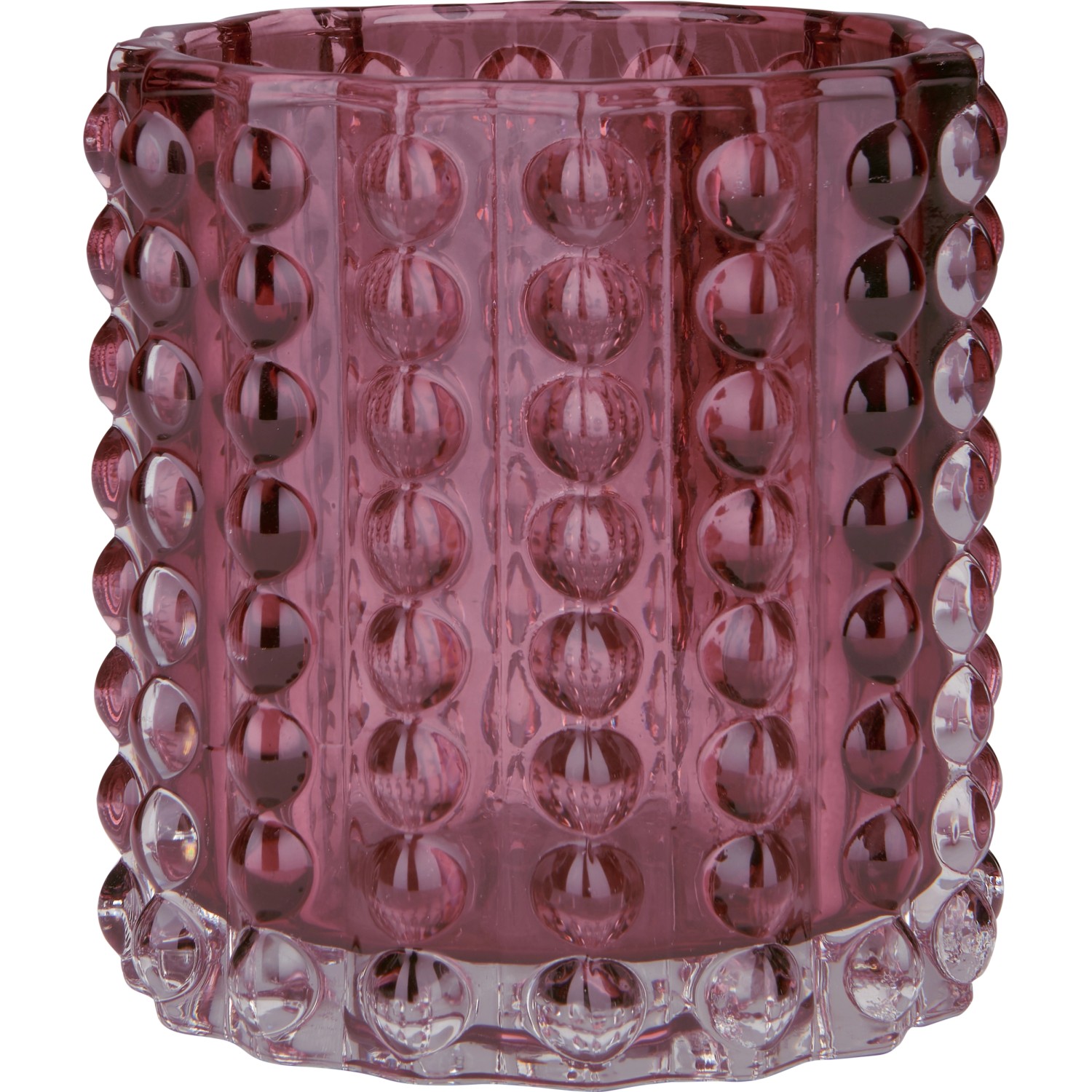 Teelichthalter Midnight Mystery Rosa Glas 9 cm x Ø 9 cm günstig online kaufen