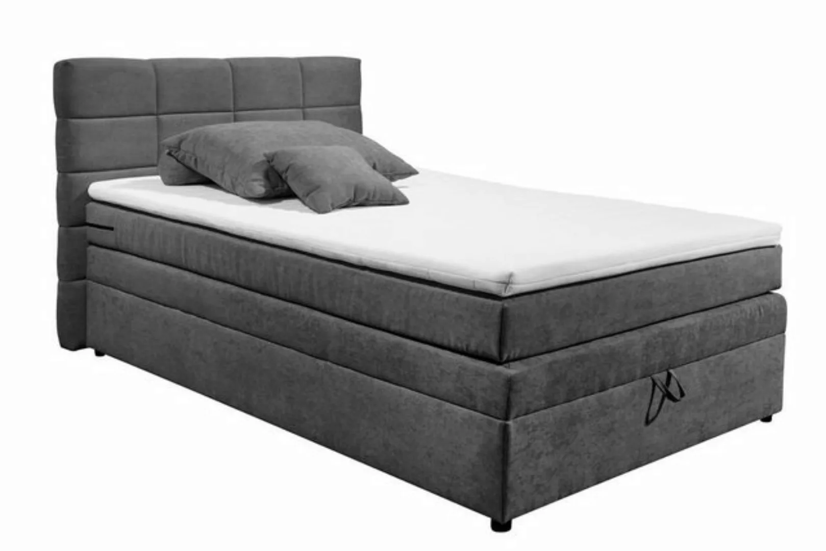 ED EXCITING DESIGN Boxspringliege (120 x 200 cm, Tacoma 1 "Soro" anthrazit günstig online kaufen