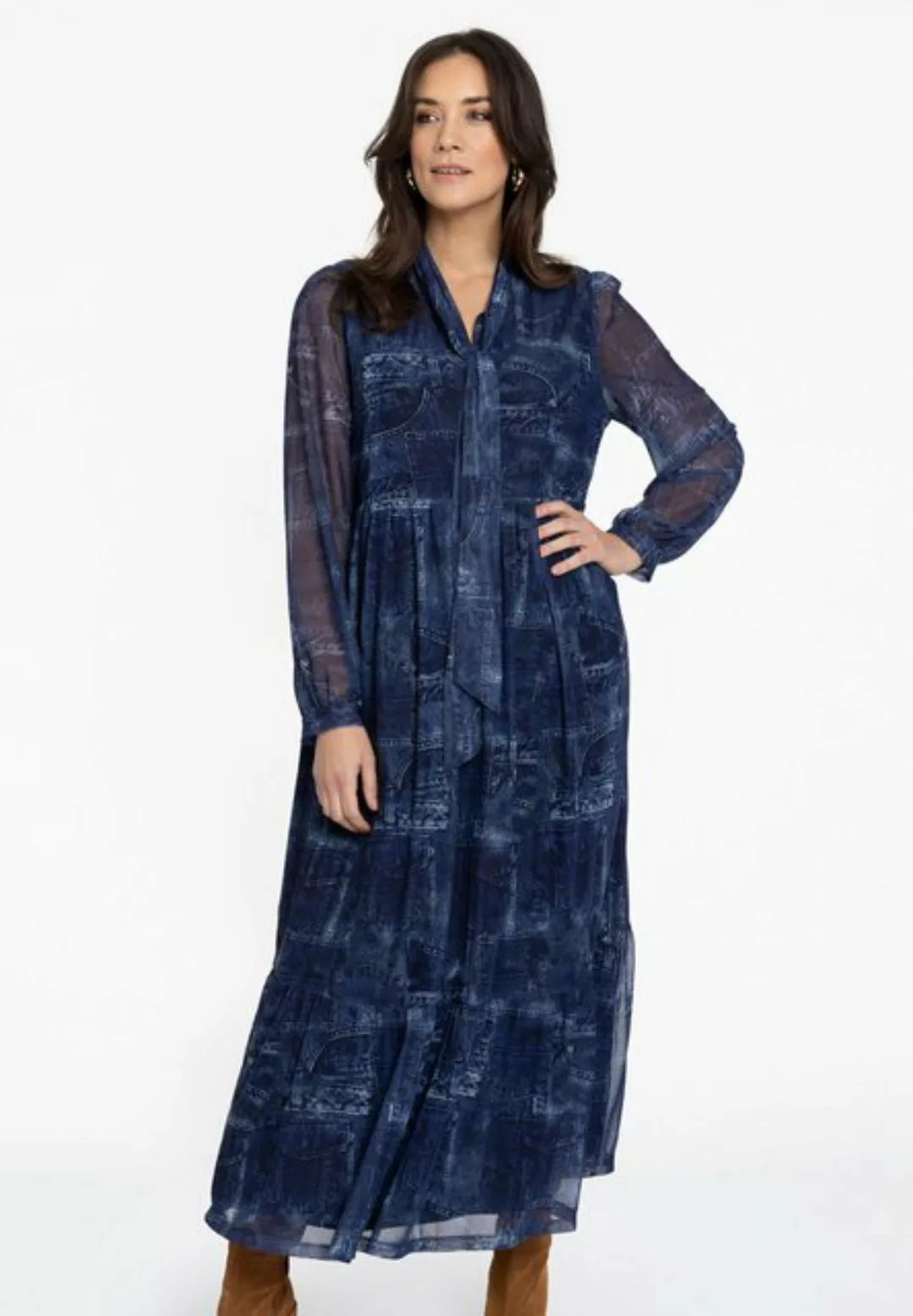 Yoek A-Linien-Kleid mit Schleife günstig online kaufen