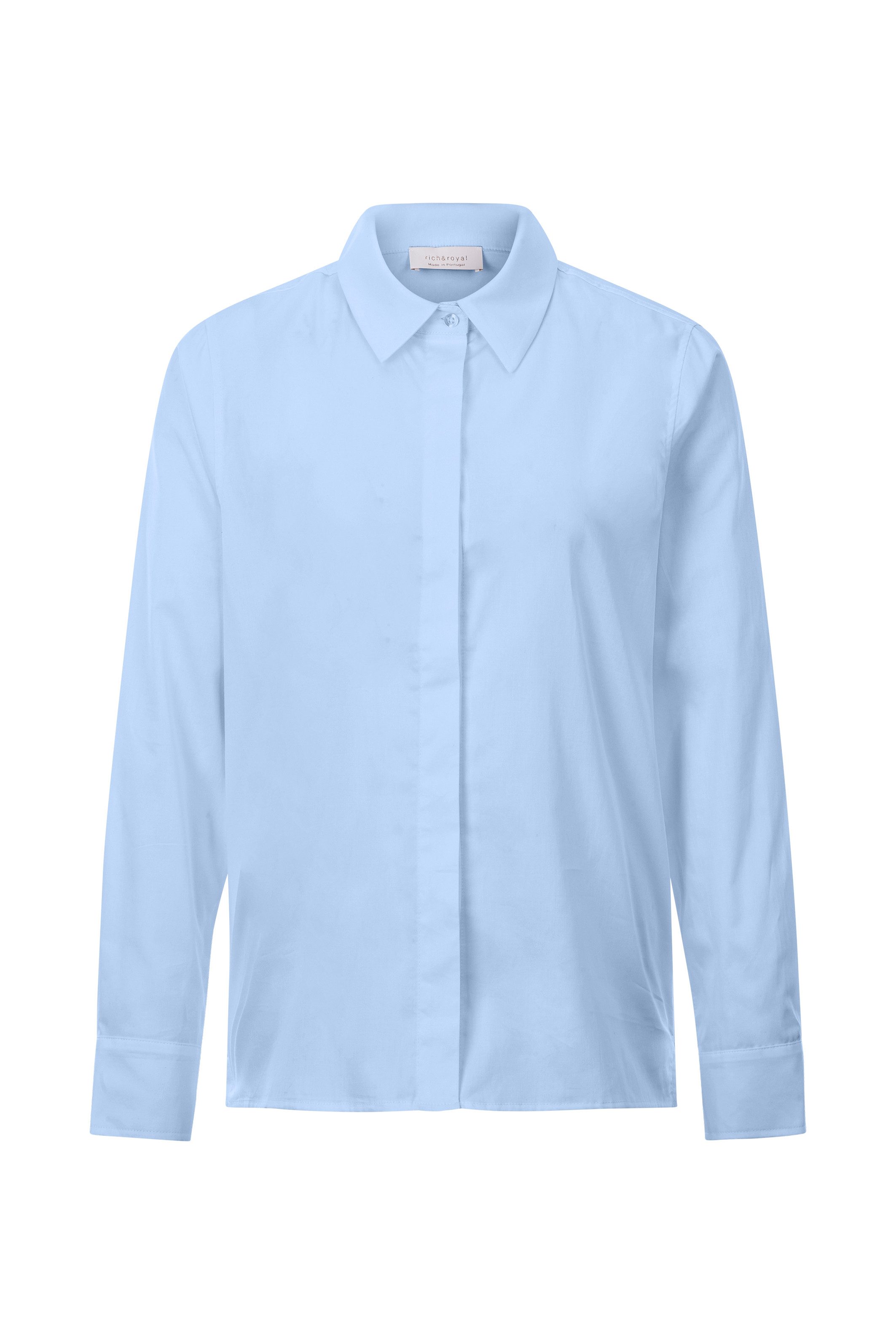 RICHROYAL Klassische Bluse Mit Markenlabel am günstig online kaufen