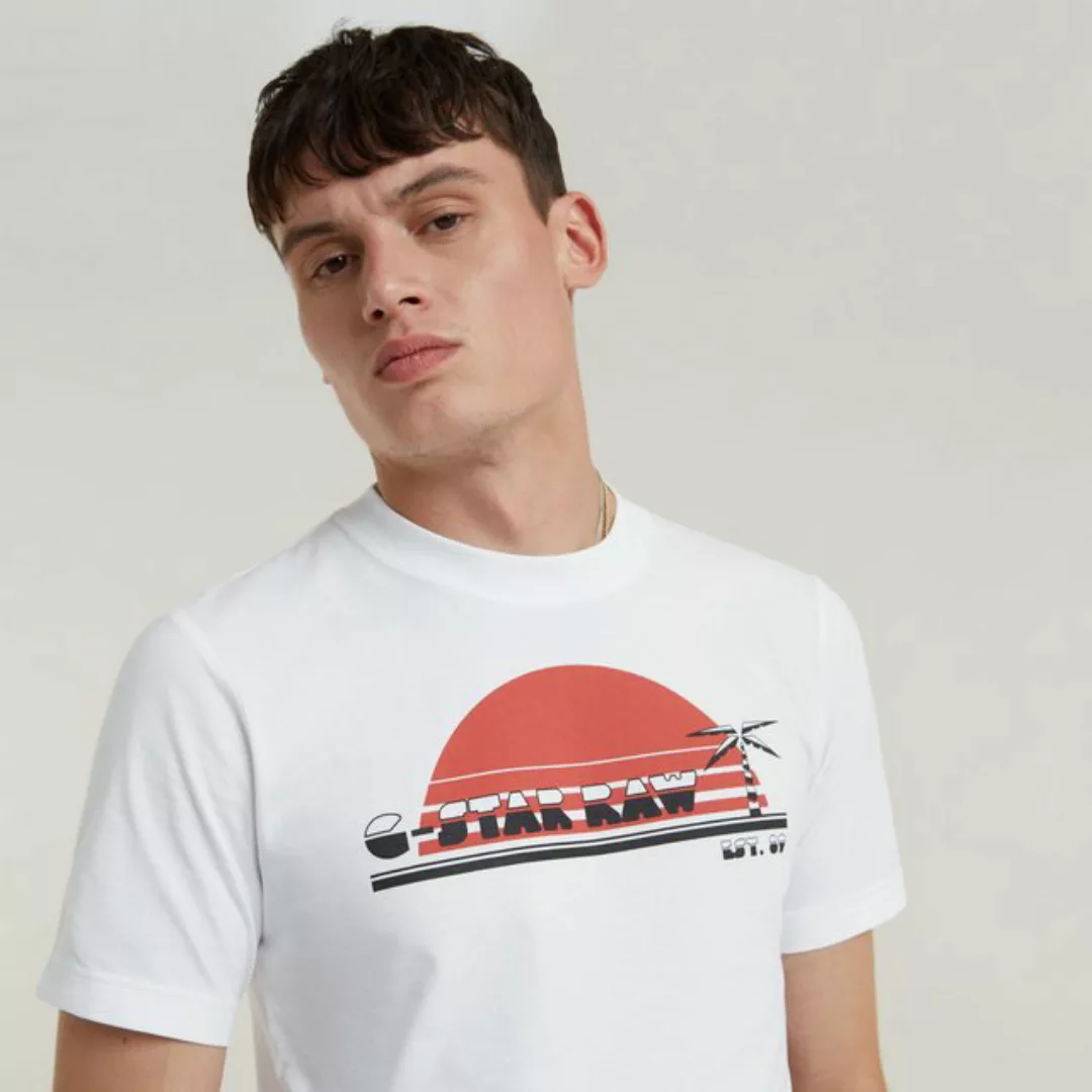 G-Star RAW T-Shirt sunrise slim r t mit Markenprint günstig online kaufen