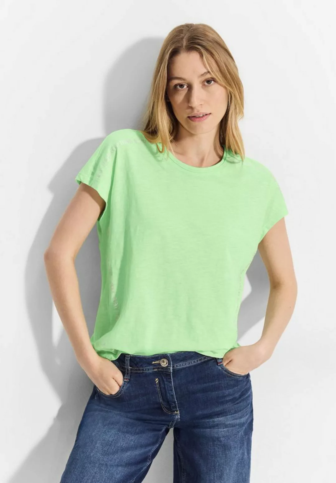 Cecil T-Shirt mit Melange Optik günstig online kaufen