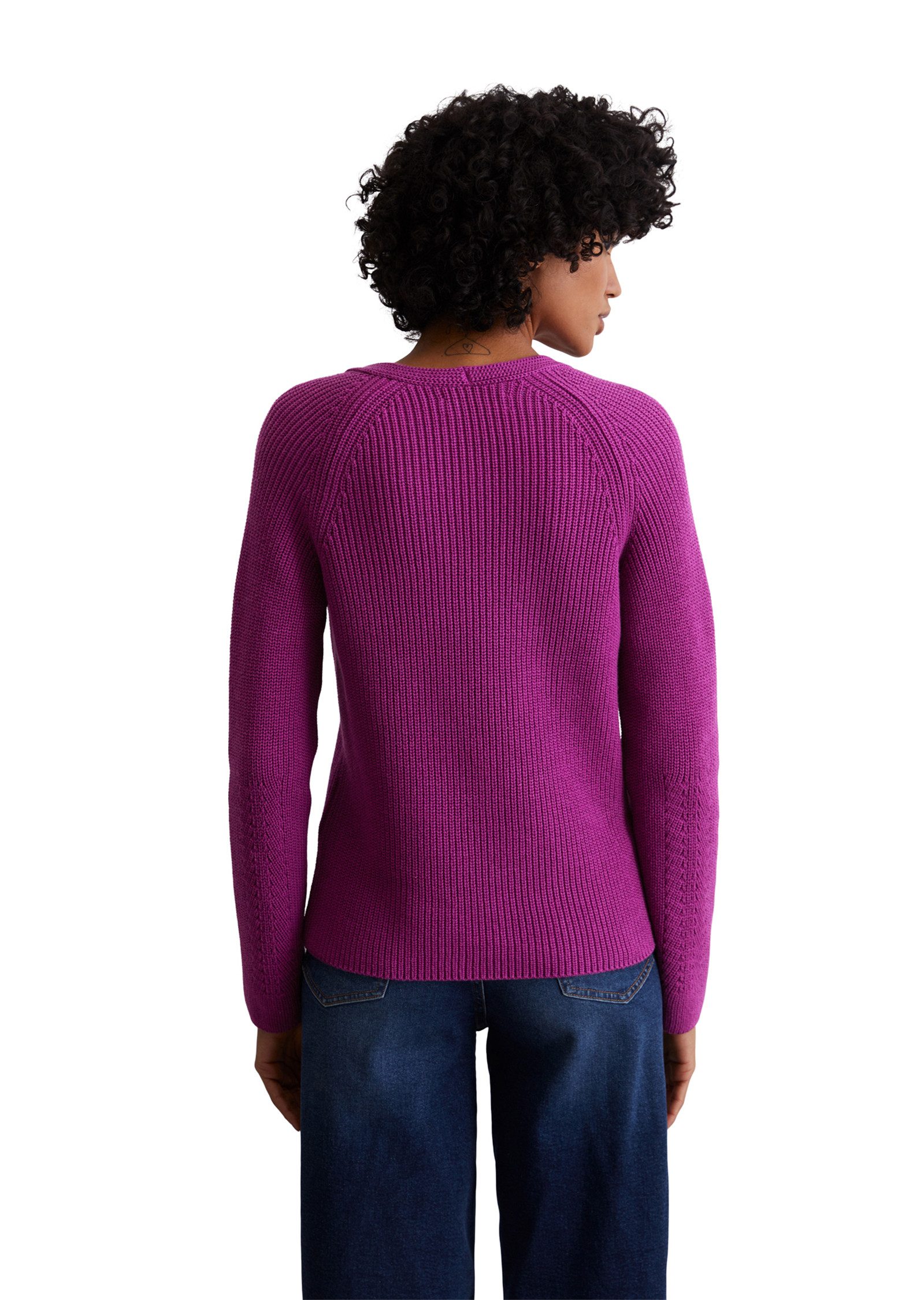 Marc OPolo V-Ausschnitt-Pullover "aus softem Baumwoll-Garn" günstig online kaufen