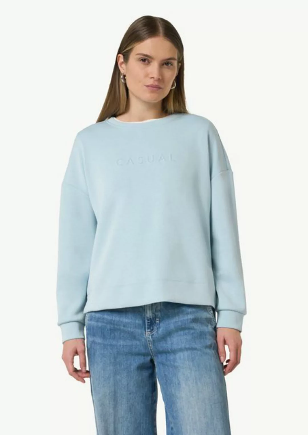 comma casual identity Sweatshirt Weiches Sweatshirt mit seitlichen Schlitze günstig online kaufen