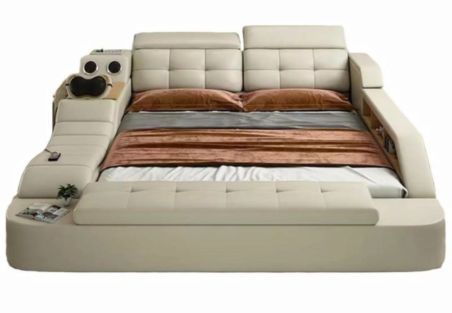 JVmoebel Bett Multifunktions Bett Luxus Design Leder Betten Doppel 180x200c günstig online kaufen