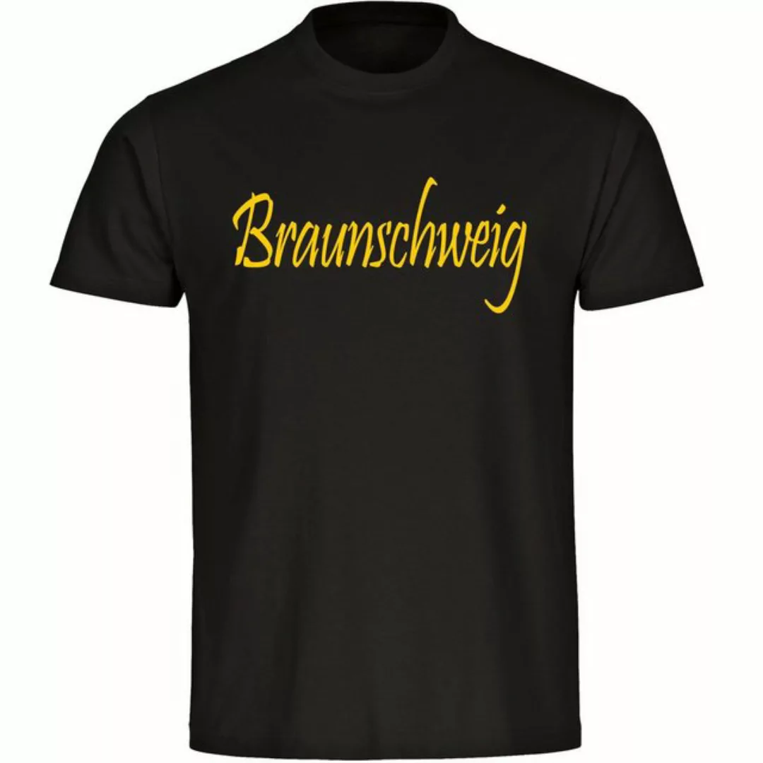 multifanshop T-Shirt Herren Braunschweig - Schriftzug - Männer günstig online kaufen