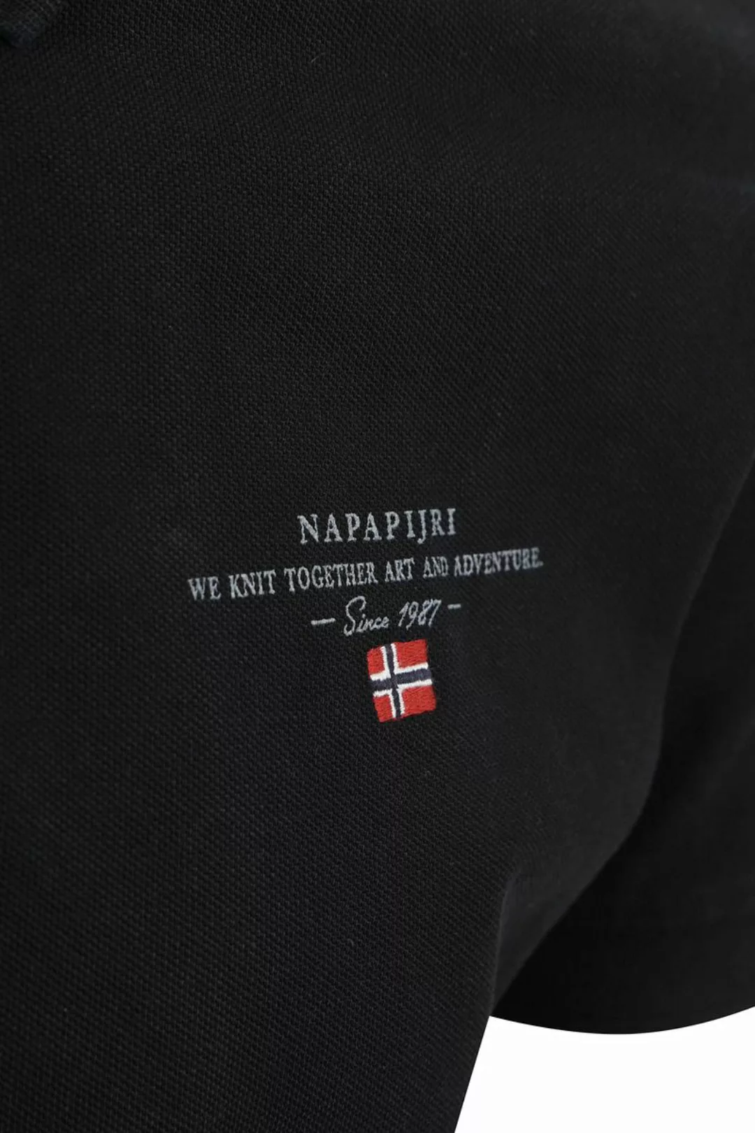 Napapijri Polo Elbas Schwarz - Größe 3XL günstig online kaufen