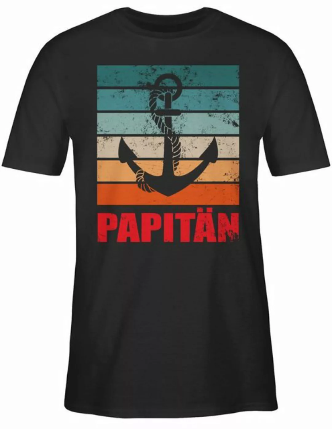 Shirtracer T-Shirt Papitän Papa Kapitän Geschenk für Bootsfahrer Vatertag G günstig online kaufen