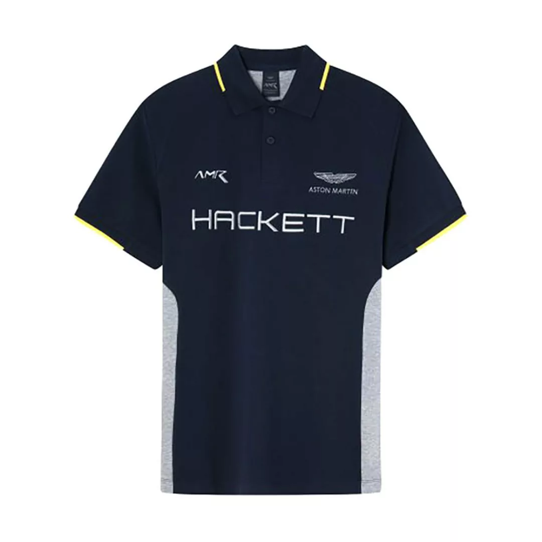 Hackett Aston Martin Racing Chest Panel Kurzarm-poloshirt S Navy / Yellow günstig online kaufen