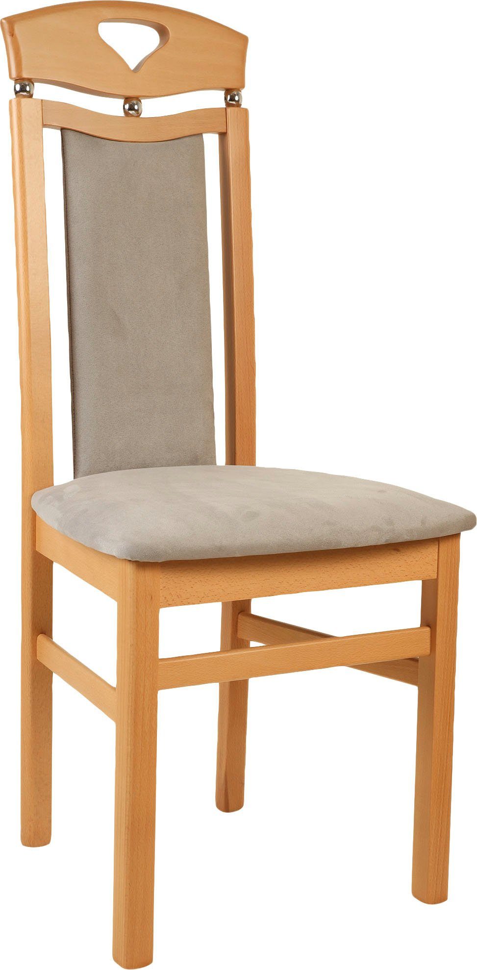 Home affaire Esszimmerstuhl "Berta Küchenstuhl", (Set), 2 St., Microfaser, günstig online kaufen