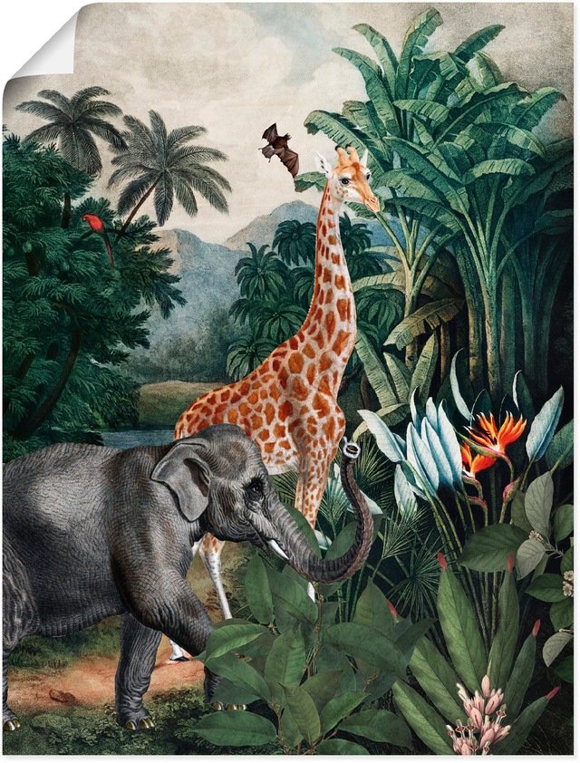 Artland Wandbild »Afrikanischer Dschungel«, Wildtiere, (1 St.), als Alubild günstig online kaufen