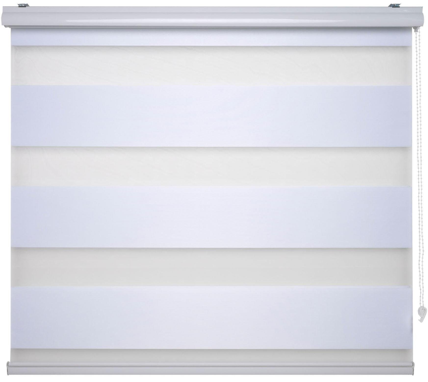 Liedeco Doppelrollo »DUO-Rollo mit 20 cm Streifen«, Lichtschutz, mit Bohren günstig online kaufen