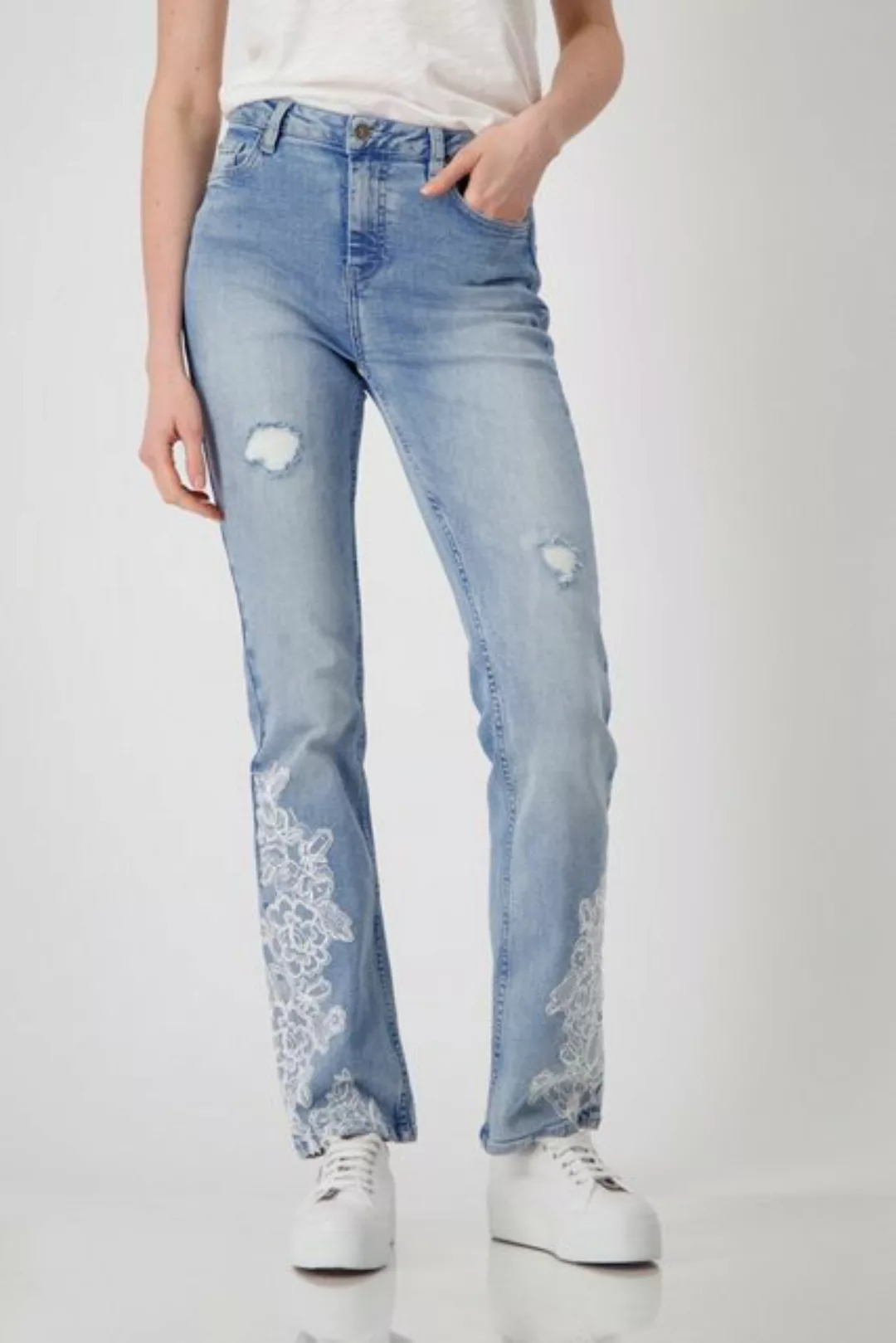 Monari 2-in-1-Hose Jeans mit Spitze jeans günstig online kaufen