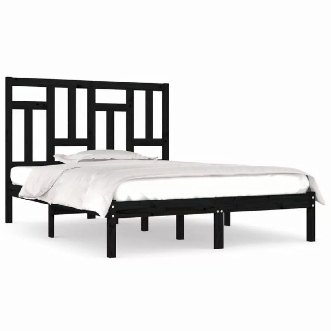 furnicato Bett Massivholzbett Schwarz 180x200 cm günstig online kaufen