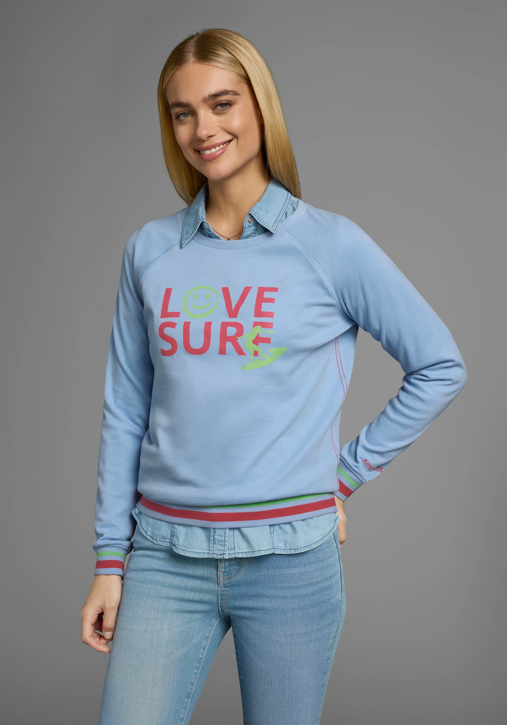 KangaROOS Sweatshirt Rundhals und Print günstig online kaufen