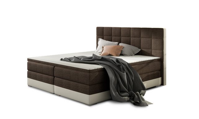 ALTDECOR Boxspringbett GLOSSON (H3 Matratze Bonellfederung, Topper, Kopftei günstig online kaufen