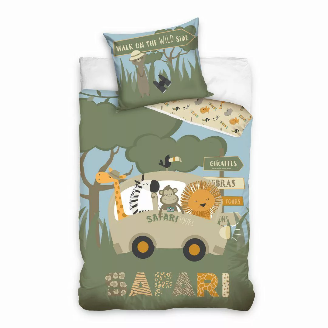MTOnlinehandel Kinderbettwäsche Tiere Safari Afrika 135x200 günstig online kaufen