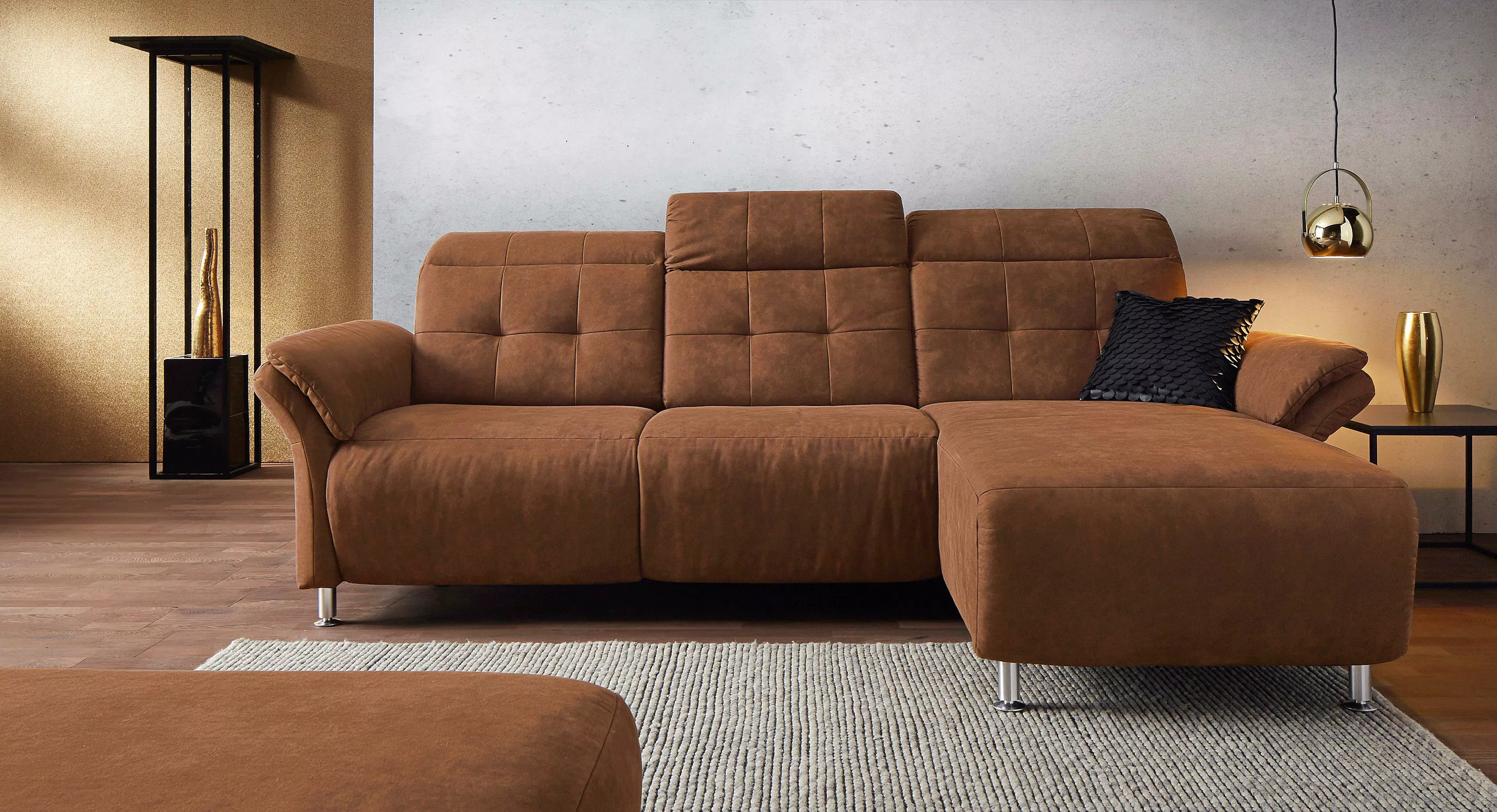 Places of Style Ecksofa "Manhattan L-Form", 2 Sitze mit elektrischer Relaxf günstig online kaufen