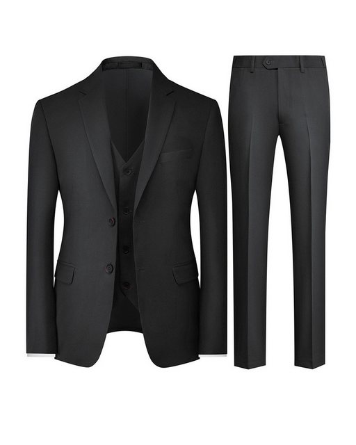 Allthemen Anzug (3 tlg, Sakko & Weste & Hose) Herren Businessanzug Slim Fit günstig online kaufen