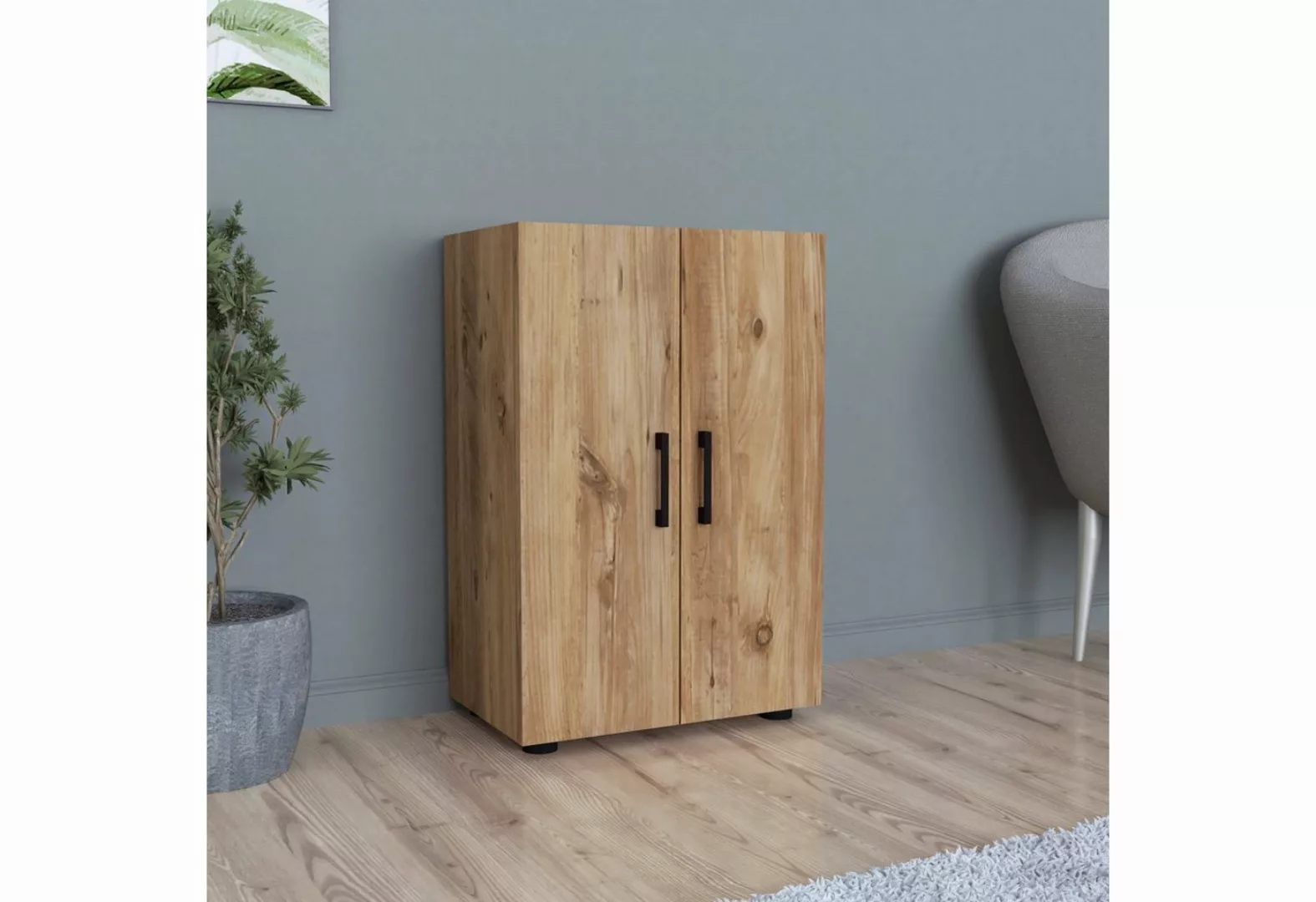 en.casa Beistellschrank »Åsnes« Allzweckschrank 74x49x32cm mit 2 Ablagen Ei günstig online kaufen