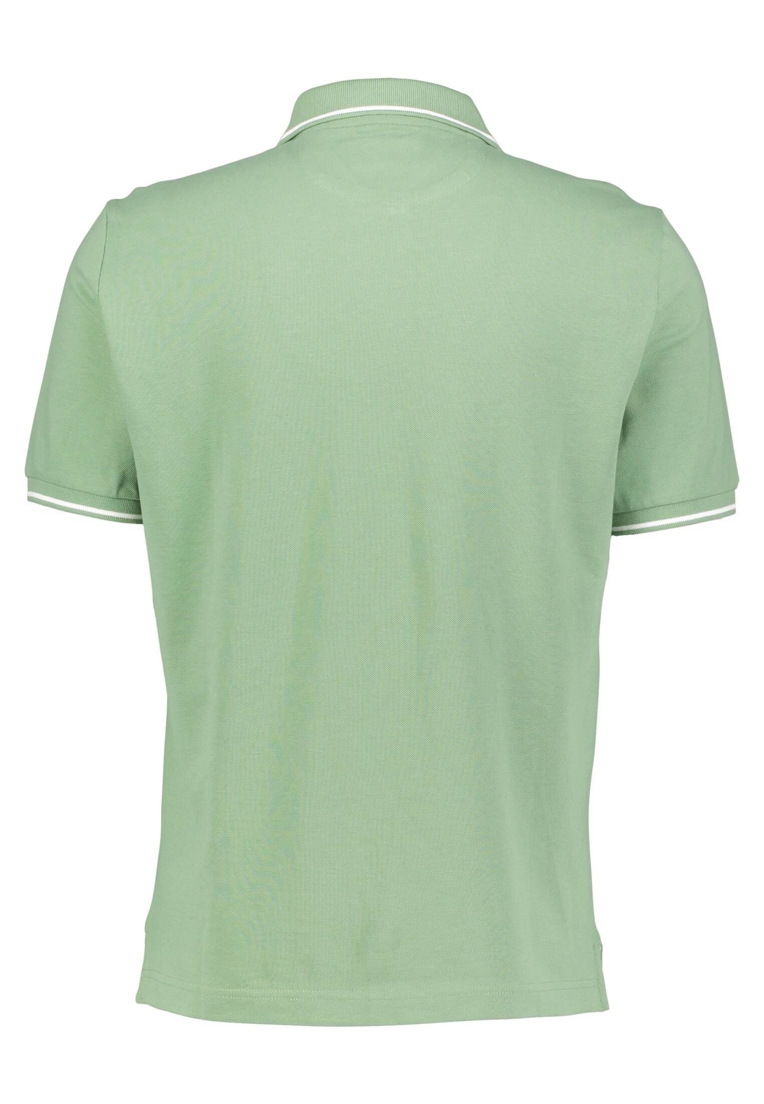 Gant Tipping Piqué Poloshirt Grün - Größe M günstig online kaufen